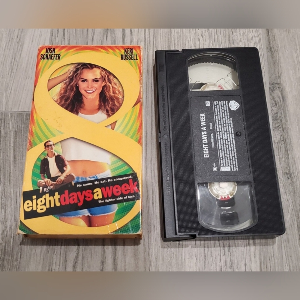 Eight Days a Week Keri Russell & Joshua Schaefer VHS Tape 1999 Vintage Movie